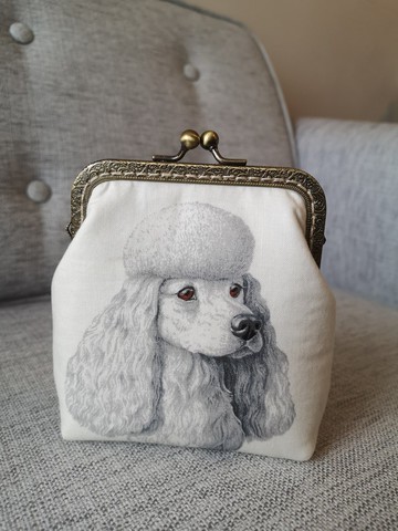 貴賓犬 1990s美國絕版布 收納包/零錢包【萌寵必入】