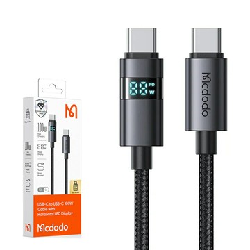 Mcdodo iphone 16/15 雙Type-C/PD 充電線 傳輸線 快充線 編織線 橫向數顯 星炫 1.2M