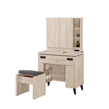 【H&D東稻家居】2.7尺化妝台/含椅(TCM-07168)