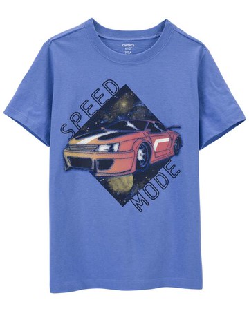 Kid Speed Mode Race Car Jersey Tee