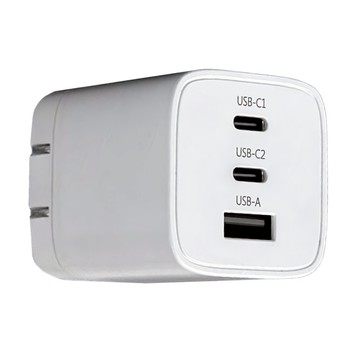 Wephone 氮化鎵65W PD 雙USB-C+USB-A 快速充電器  白色  1個