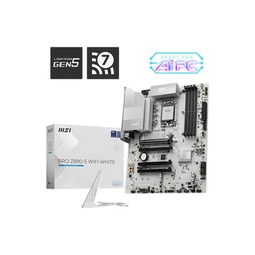 MSI PRO Z890-S WIFI WHITE DDR5 主機板 (雪白版) +美光 PRO D5 6000 32G(16G*2)白散熱片