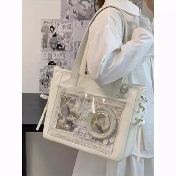 原創jk蝴蝶結吧唧痛包二次元diy絲帶少女手提大容量谷子托特單肩