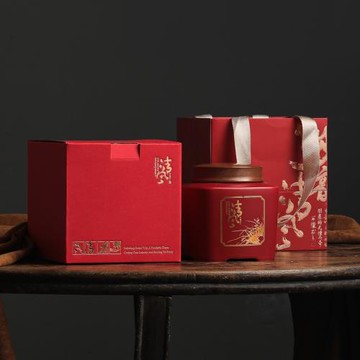 批發高檔陶瓷四方茶葉罐空罐簡裝盒紅茶綠茶大號密封罐子通用批發