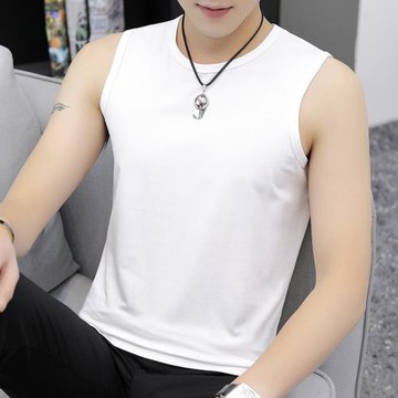 背心男士潮牌夏季純棉運動健身跨欄坎肩速干冰絲無袖t恤汗衫薄款