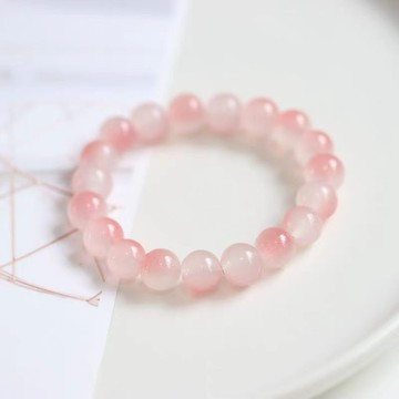 樱花粉冰透盘玩手串甜美手链超僊女生串珠手链手环女款