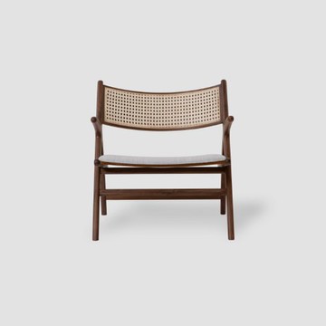 艾禮思樹結構藤編單椅 胡桃木 灰