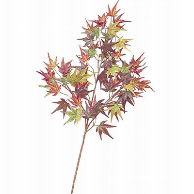 観葉植物 おしゃれ インテリアグリーン もみじ 全長61cm 3本セット 造花 フェイクグリーン もみじ 紅葉 カエデ