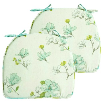 J&N 夏綠蒂精緻雙面餐椅墊 - 方形 聚酯纖維材質 清新花卉圖案  2個