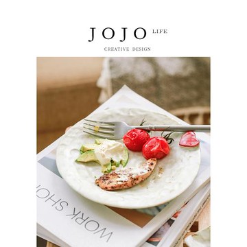 JOJO'S L. PD·love·餐具家用日式復古創意粗陶瓷手工盤子 |愛心