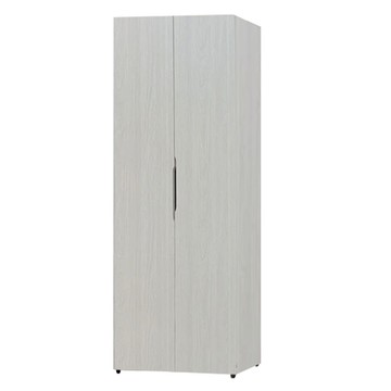 文創集 亞可瑪2.5尺二門內單抽衣櫃-76x58x197cm免組