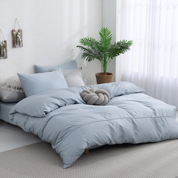 寧靜藍  / 200織精梳純棉薄被套床包組 / 極簡生活 / 網路限定 / DON