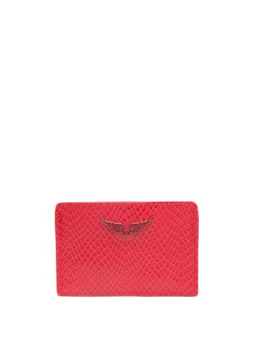 Zadig&Voltaire - Pass python-effect cardholder - women - Calf Leather - One Size - Red