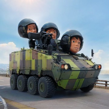 Q版 台灣CM-32/33雲豹步兵戰鬥車 樹脂模型組裝套件(可愛人型版)