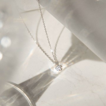 【Isha Jewelry】美好繁花純銀項鍊(經典白) | 輕珠寶。質感鎖骨鍊。精巧細緻