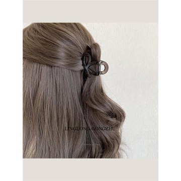 簡約馬尾半夾小號抓夾女氣質蝴蝶結后腦勺半扎小鯊魚夾百搭發抓子