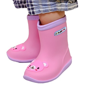 little gems 小熊圖案雨靴 kd1010 15  粉色  150mm