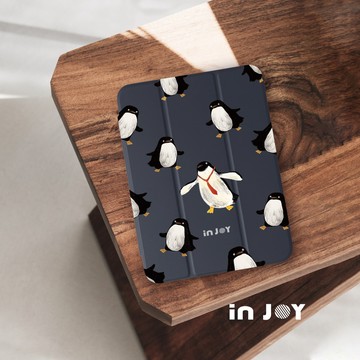INJOY mall iPad Pro12.9/Pro13/Air13 系列 搖擺企鵝 附筆槽平板保護套