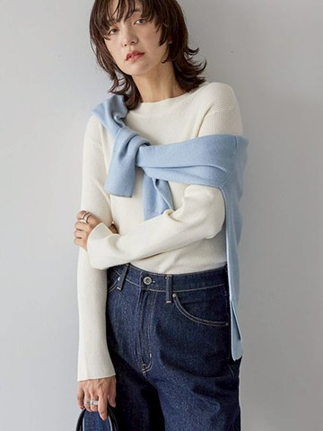 防靜電-拼色袖口羅紋高領針織上衣(0H000852700) - AMERICAN HOLIC