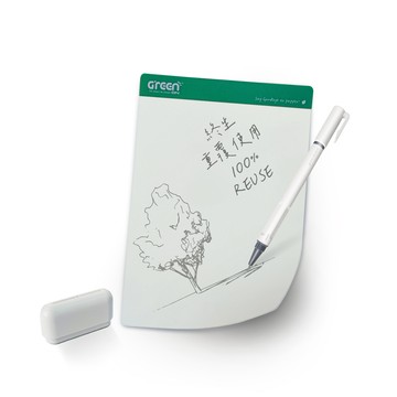 GREEN BOARD 8.5吋磁性電紙板-綠色 可重覆書寫 磁吸 局部修正 輕薄便利 AI多語言手寫辨識 數位化