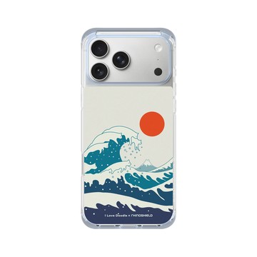 iPhone 17 Pro Max ClearX (MagSafe 兼容) 冰透藍 - ilovedoodle (Lim Heng Swee) - Cat Landscape - Waves