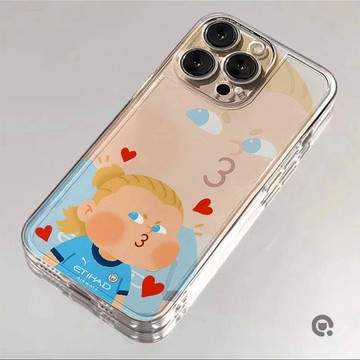 哈蘭德Q版可愛太空手機殼適用於蘋果17透明iphone14保護殼15生日禮物 節日禮物 禮物