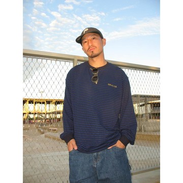 DERAiLLEUR STRIPE L/S TEE 日系寬鬆長袖 條紋LOGO