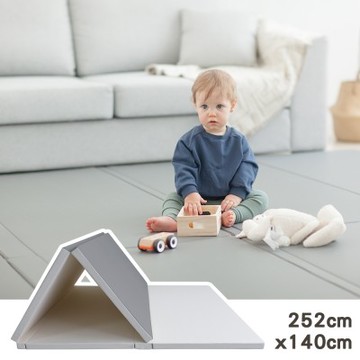 韓國 GGUMBI/DreamB - GGUMBI/LICOCO 蛋捲折疊式無縫地墊-252x140cm(灰)