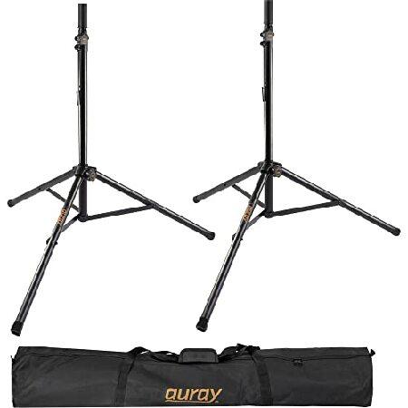 JBL Professional EON208P Portable All-in-One 2-Way PA System Bundle with Auray SS-47S-PB Speaker Stand with Tripod Base and Carrying Case, and 2X 20 X