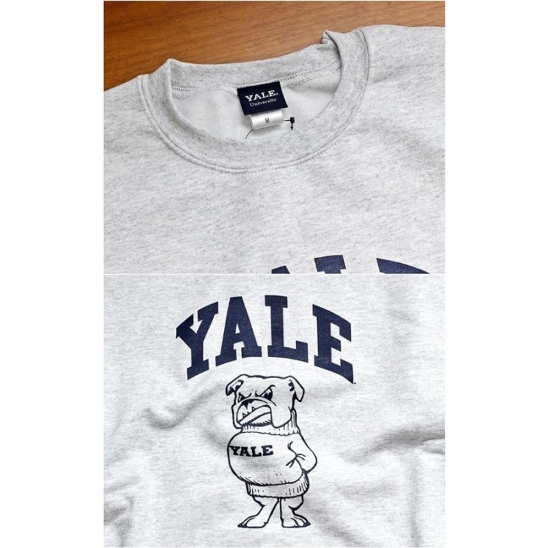 YALE カレッジロゴ スウェット 白 ブルドッグ-