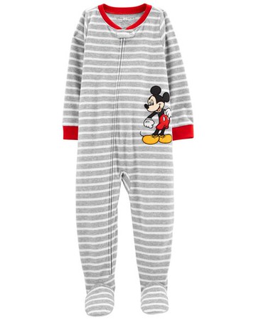 Baby 1-Piece Mickey Mouse Fleece Footie PJs