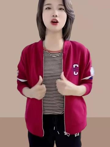 外套女春秋季2024新款爆款小個子棒球服短款上衣夾克中年媽媽女裝【淘夢屋】