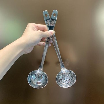 304不銹鋼湯勺漏勺火鍋勺套裝廚房餐具長柄盛湯家用加厚湯勺粥