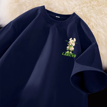 ZEAN 潮玩熊印花t恤 男生短袖 美式復古上衣 250g重磅短袖衣服 夏天百搭 運動短袖 吸汗透氣 復古風短Tee