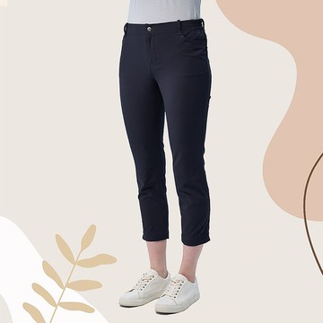 【Wildland 荒野】彈性抗UV防曬合身9分褲 女 0B11319-54 黑色