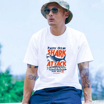 HANDIAN短袖t恤男士夏季百搭半袖上衣港風潮流潮牌寬松休閑體恤衫