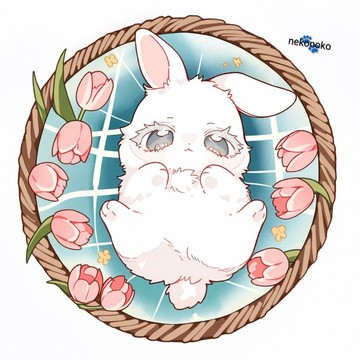 復活節兔子貼紙 no.H128