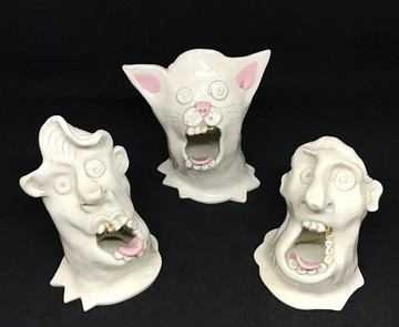 早期古件-獨特造型金牙齒置物器 | 美式 藝術 手工製作