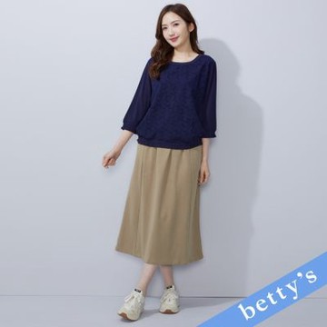 betty’s貝蒂思　腰鬆緊素面長裙(卡其色)