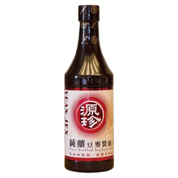 源珍 純釀豆麥醬油 嚴選豆麥精釀 香醇濃郁 無防腐劑  630ml  1瓶