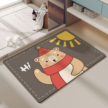 浴室地墊 防滑速干軟墊 家用可裁剪腳墊 衛生間門口墊子【雲木雜貨】