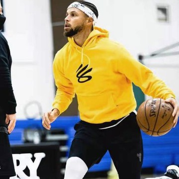 勇士隊庫里新標志logo運動連帽衛衣男學生潮流籃球訓練服男女帽衫