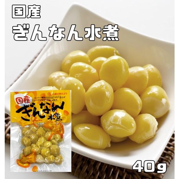 銀杏水煮 40g 国内産 イチョウ種子 国産 中尾物産 ぎんなん水煮 水煮野菜 茶碗蒸し 和食材 レトルト 調理素材 簡単 便利