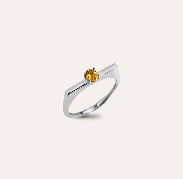 安珠 黃剛 黃色 橢圓 3*4mm 戒指 蛻變系列 Hanger 寶石銀飾 AND