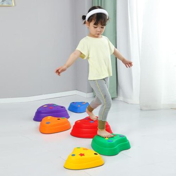 感統訓練器材過河石兒童早教體能親子訓練平衡觸覺防滑愛心過河石