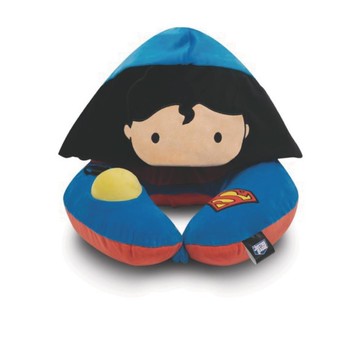 Travelmall DC 正義聯盟授權超人按壓式充氣帽枕