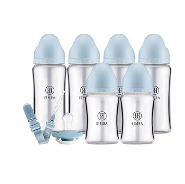 小獅王辛巴 咬咬喝喝全到位！新生起手包(扭扭奶嘴組)(夜光／晨藍) 1680元