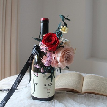 酒瓶花/永生花不凋花飾 【無販售酒】