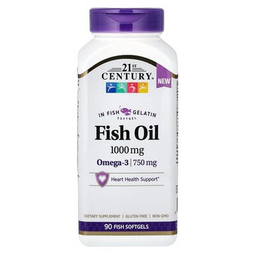 21st Century, Fish Oil, 1,000 mg, 90 Fish Softgels