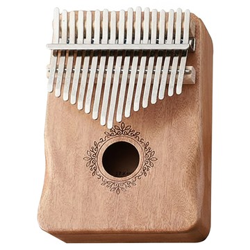 卡林巴琴 拇指琴17音-深木色（蝶戀花）護手升級完整禮盒  18 x 11 x 13cm  1組